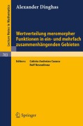 Cover-Bild zum Titel 'Wertverteilung meromorpher Funktionen in ein- und mehrfach zusammenhängenden Gebieten' von 'A. Dinghas'