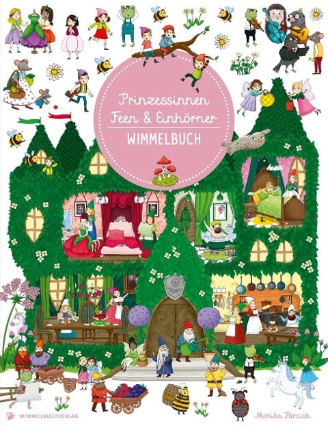 Prinzessinnen, Feen & Einhörner Wimmelbuch Pocket - Monika Parciak