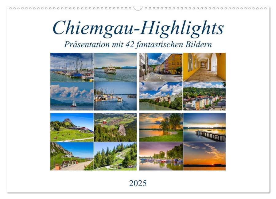 Chiemgau-Highlights (Wandkalender 2025 DIN A2 quer), CALVENDO Monatskalender - Ursula Di Chito
