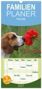 Cover-Bild zum Titel 'Familienplaner 2027 - Beagle mit 5 Spalten (Wandkalender, 21 x 45 cm) CALVENDO' von 'Pferdografen. De Antje Lindert-Rottke Martina Berg'
