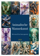 Animalische Mamorkunst (Wandkalender 2026 DIN A2 hoch), CALVENDO Monatskalender - Steffen Gierok-Latniak