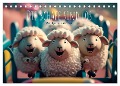 Die Schafe sind los Wollige Aussichten (Tischkalender 2024 DIN A5 quer), CALVENDO Monatskalender - Artefacti Artefacti