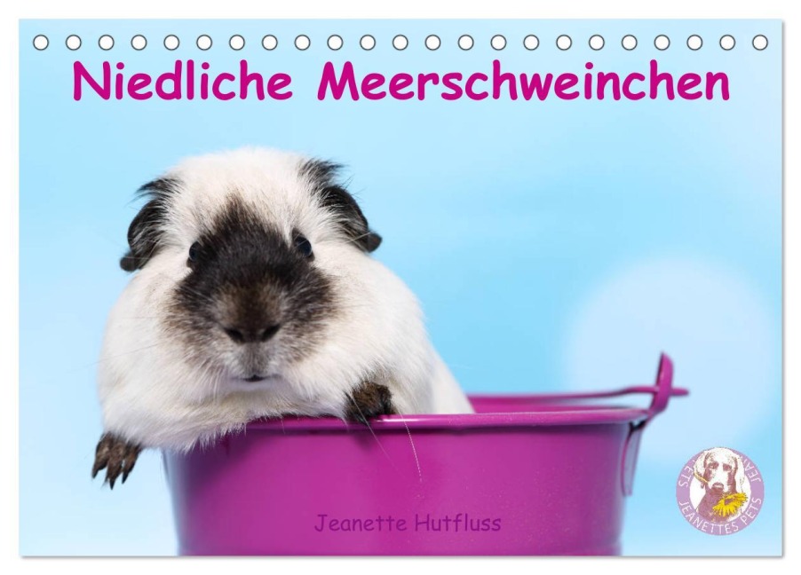 Niedliche Meerschweinchen (Tischkalender 2026 DIN A5 quer), CALVENDO Monatskalender - Jeanette Hutfluss
