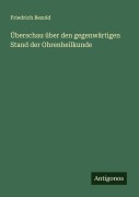 Cover-Bild zum Titel 'Überschau über den gegenwärtigen Stand der Ohrenheilkunde' von 'Friedrich Bezold'