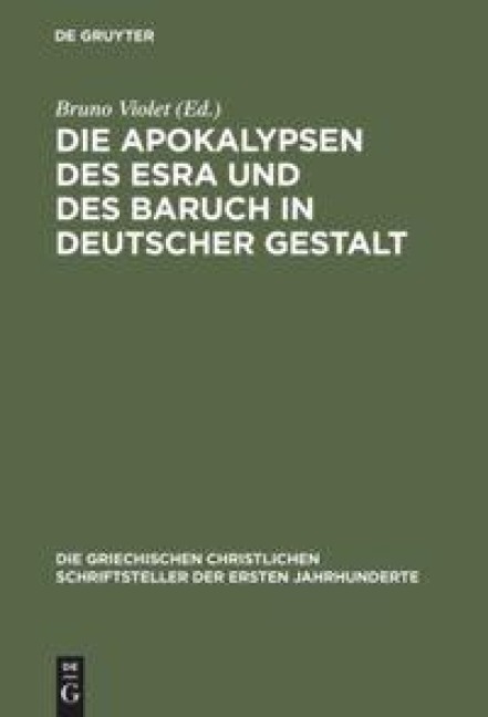 Die Apokalypsen des Esra und des Baruch in deutscher Gestalt - 