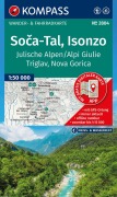 Cover-Bild zum Titel 'KOMPASS Wanderkarte 2804 So¿a-Tal, Isonzo, Alpi Giulie / Julische Alpen, Triglav, Nova Gorica 1:50.000' von ''