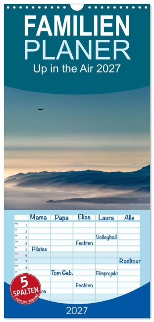 Familienplaner 2027 - Up in the Air 2027 mit 5 Spalten (Wandkalender, 21 x 45 cm) CALVENDO - Joe Willems