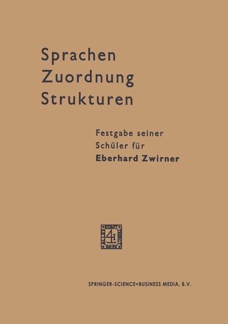 Sprachen - Zuordnung - Strukturen - Eberhard Zwirner, Hermann Bluhme