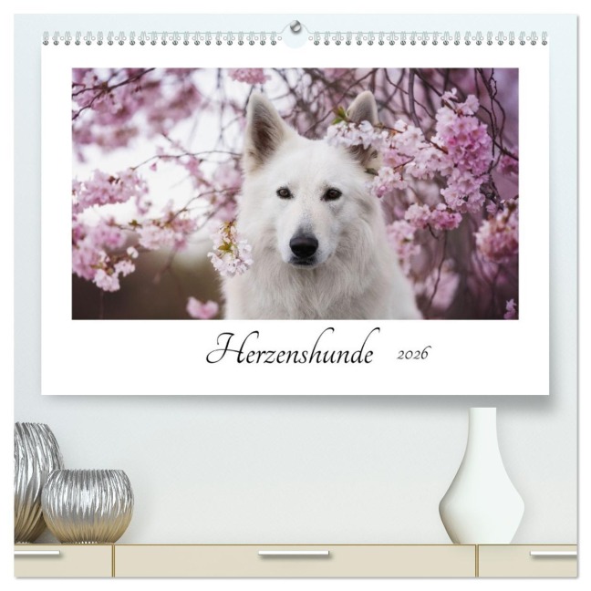Herzenshunde 2026 (hochwertiger Premium Wandkalender 2026 DIN A2 quer), Kunstdruck in Hochglanz - Madlen Kudla - Photographie