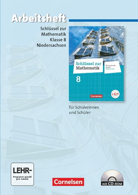 Schlüssel zur Mathematik 8. Schuljahr. Arbeitsheft mit eingelegten Lösungen und CD-ROM. Differenzierende Ausgabe Niedersachsen - Christa Meyer
