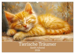 Cover-Bild zum Titel 'Tierische Träumer - Sanft ruhend (Wandkalender 2026 DIN A2 quer), CALVENDO Monatskalender' von 'Liselotte Brunner-Klaus'