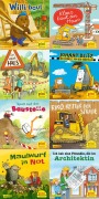 Cover-Bild zum Titel 'Pixi-Box 276: Pixis Fahrzeuge auf der Baustelle (8x8 Exemplare)' von ''