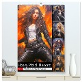Heavy Metal-Queens. Wilde Rock- und Metal-Girl Paintings (hochwertiger Premium Wandkalender 2025 DIN A2 hoch), Kunstdruck in Hochglanz - Rose Hurley