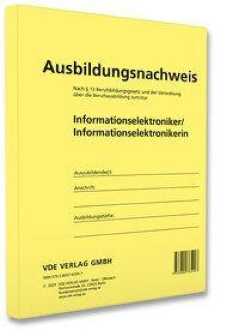 Ausbildungsnachweis Informationselektroniker/ Informationselektronikerin - 