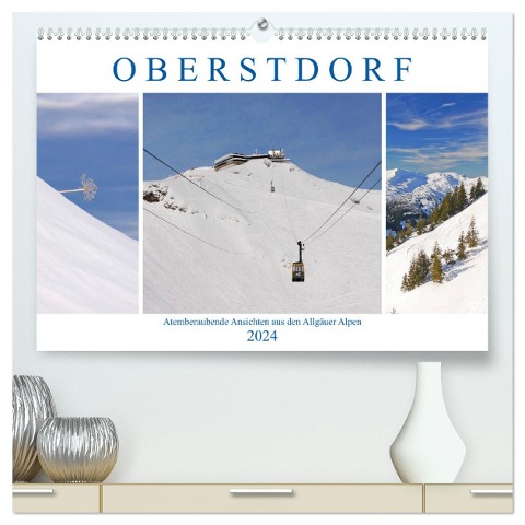 Oberstdorf. Atemberaubende Ansichten aus den Allgäuer Alpen (hochwertiger Premium Wandkalender 2024 DIN A2 quer), Kunstdruck in Hochglanz - Lucy M. Laube