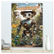 Cover-Bild zum Titel 'Roboter im Garten - Kleine Helfer (hochwertiger Premium Wandkalender 2026 DIN A2 hoch), Kunstdruck in Hochglanz' von 'Stanley Hinz'