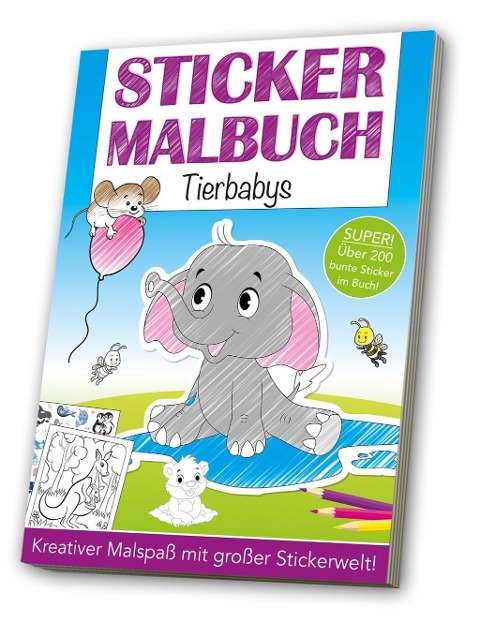 Stickermalbuch: Tierbabys - 