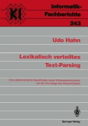 Cover-Bild zum Titel 'Lexikalisch verteiltes Text-Parsing' von 'Udo Hahn'
