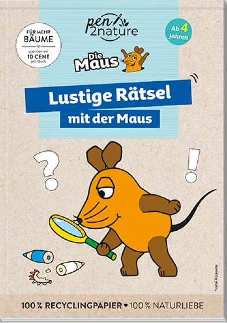 Lustige Rätsel mit der Maus. Bunter Rätselblock für Kinder ab 4 Jahren - Pen2nature