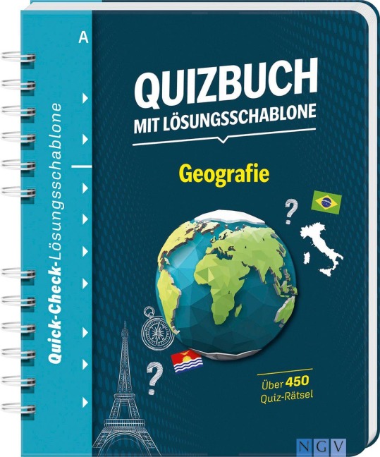 Quizbuch mit Lösungsschablone Geografie - 