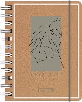 BRUNNEN 1071775024 Tageskalender Schülerkalender 2023/2024 "Jungle Leaf" 1 Seite = 1 Tag, Sa. + So. auf einer Seite Blattgröße 12 x 16 cm A6 Hardcover-Einband mit Kraftpapierüberzug - 