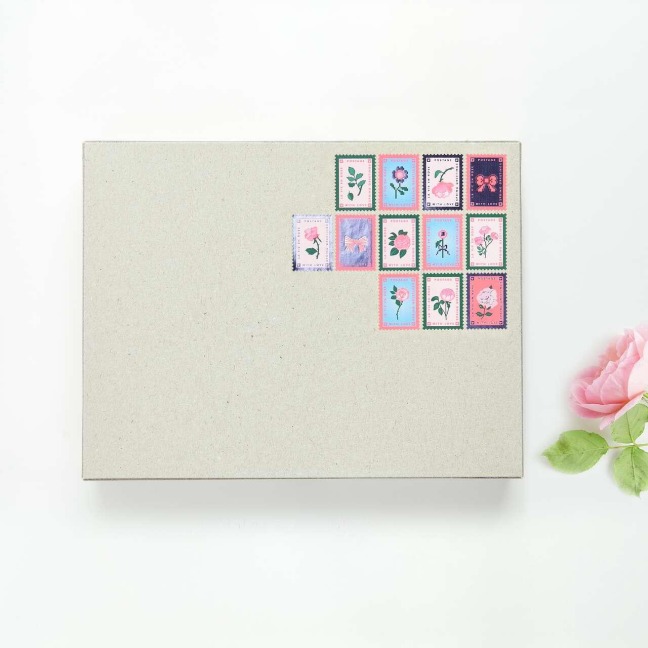 Mini Sticker La vie en Rose, Briefmarken FSC MIX, 120 Stk - 