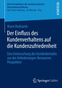 Cover-Bild zum Titel 'Der Einfluss des Kundenverhaltens auf die Kundenzufriedenheit' von 'Marei Bednarek'