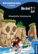 Cover-Bild zum Titel 'Die drei ??? Kids, Bücherhelden 2. Klasse, Rätselhafte Schatzsuche' von 'Ulf Blanck, Boris Pfeiffer'