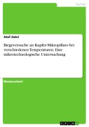 Cover-Bild zum Titel 'Biegeversuche an Kupfer-Mikropillars bei verschiedenen Temperaturen. Eine mikrotechnologische Untersuchung' von 'Atef Zekri'