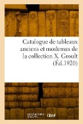 Cover-Bild zum Titel 'Catalogue de tableaux anciens et modernes de la collection X. Groult' von 'Collectif'