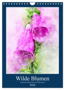 Cover-Bild zum Titel 'Wilde Blumen - Illustrierter Blütenzauber der Pflanzenwelt (Wandkalender 2026 DIN A4 hoch), CALVENDO Monatskalender' von 'Anja Frost'