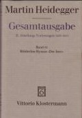 Cover-Bild zum Titel 'Gesamtausgabe Abt. 2 Vorlesungen Bd. 53. Hölderlins Hymne 'Der Ister'' von 'Martin Heidegger'
