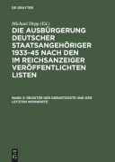 Cover-Bild zum Titel 'Register der Geburtsorte und der letzten Wohnorte' von ''