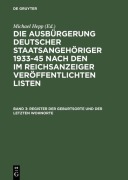 Cover-Bild zum Titel 'Register der Geburtsorte und der letzten Wohnorte' von ''