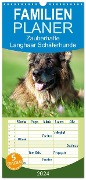 Familienplaner 2024 - Zauberhafte Langhaar Schäferhunde mit 5 Spalten (Wandkalender, 21 x 45 cm) CALVENDO - Petra Schiller