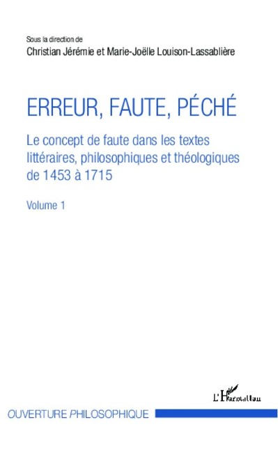 Erreur, faute, péché (Volume 1) - Louison Lassabliere, Jeremie