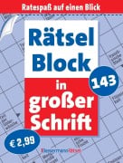 Cover-Bild zum Titel 'Rätselblock in großer Schrift 143 (5 Exemplare à 2,99 EUR)' von 'Eberhard Krüger'