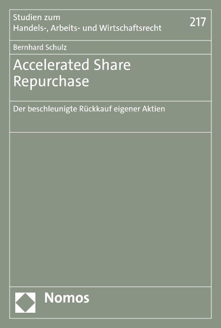 Accelerated Share Repurchase - Bernhard Schulz