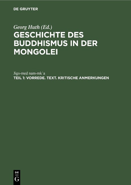 Vorrede. Text. Kritische Anmerkungen - Jigs-Med Nam-Mk¿a