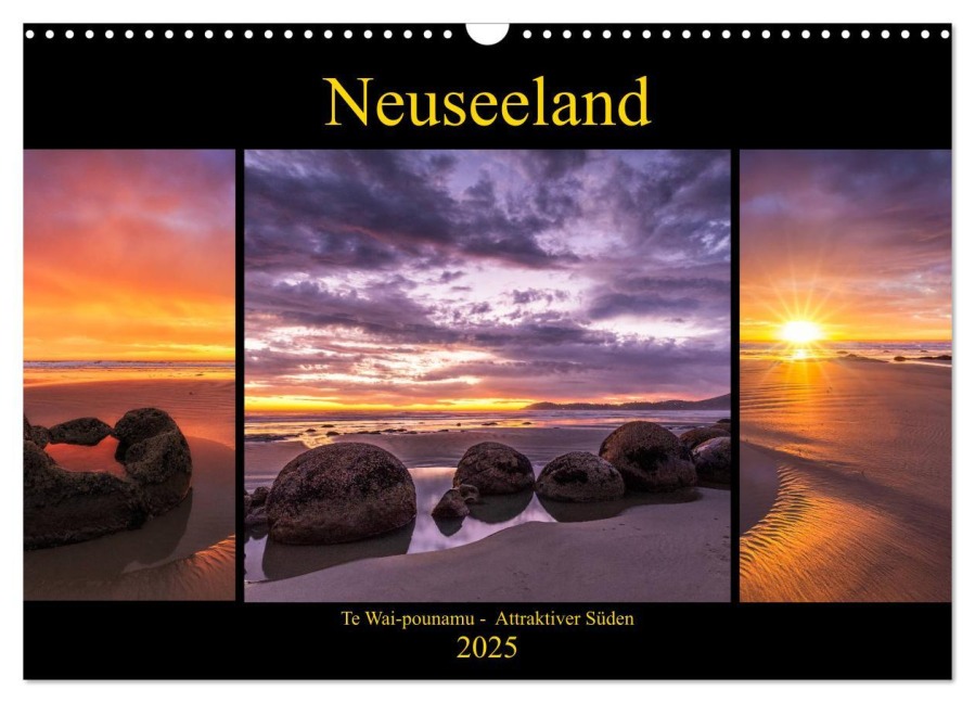 Neuseeland - Attraktiver Süden (Wandkalender 2025 DIN A3 quer), CALVENDO Monatskalender - Thomas Klinder