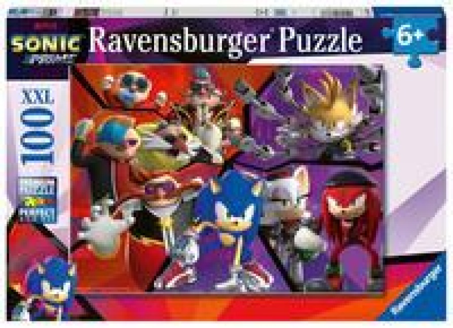 Ravensburger Kinderpuzzle 13383 - Nichts kann Sonic aufhalten - 100 Teile XXL Sonic Prime Puzzle für Kinder ab 6 Jahren - 