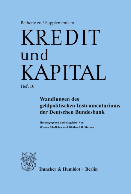 Wandlungen des geldpolitischen Instrumentariums der Deutschen Bundesbank. - 