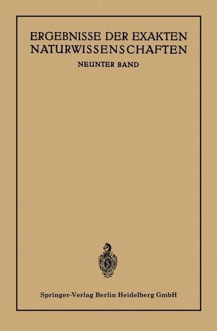 Ergebnisse der Exakten Naturwissenschaften - August Julius Bartels