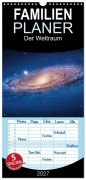 Cover-Bild zum Titel 'Familienplaner 2027 - Der Weltraum. Spektakuläre Gasnebel und Galaxien mit 5 Spalten (Wandkalender, 21 x 45 cm) CALVENDO' von 'Elisabeth Stanzer'