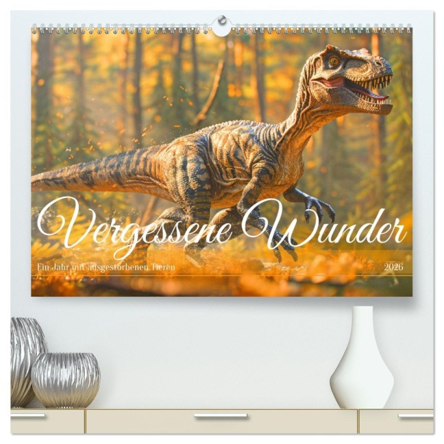 Vergessene Wunder - Ein Jahr mit ausgestorbenen Tieren (hochwertiger Premium Wandkalender 2026 DIN A2 quer), Kunstdruck in Hochglanz - Rupert Kowalski