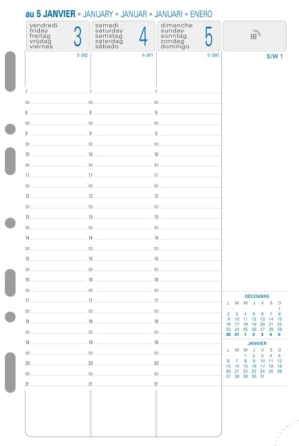 Kalender 1 Woche 2 Seiten senkrecht 2026 - 
