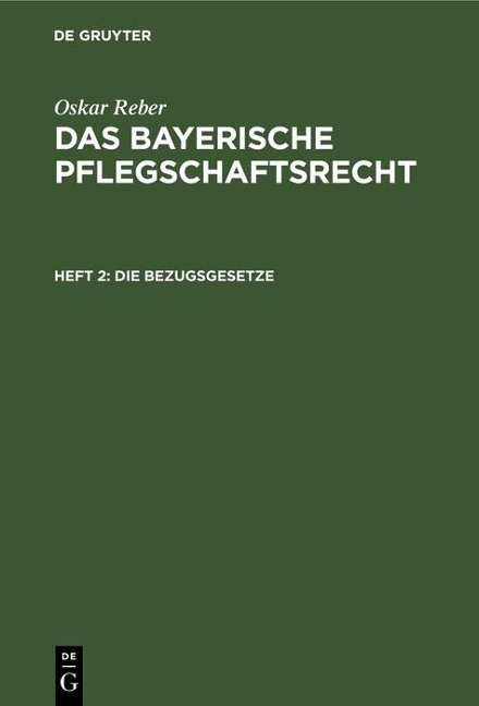 Die Bezugsgesetze - Oskar Reber