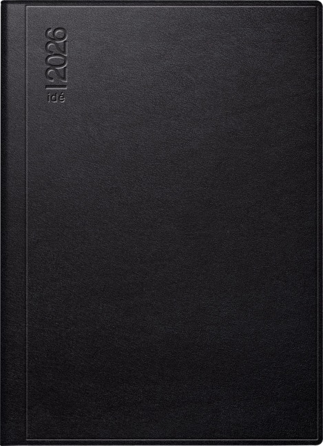 rido/idé 7018104906 | Taschenkalender Mod. perfect/Technik I 2026 | A6, Kunstleder, schwarz - 