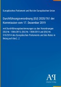 Cover-Bild zum Titel 'Durchführungsverordnung (EU) 2020/761 der Kommission vom 17. Dezember 2019' von 'Europäisches Parlament und Rat der Europäischen Union'