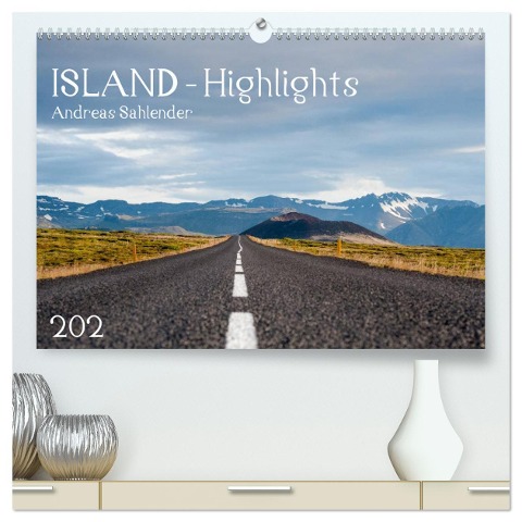Island Highlights (hochwertiger Premium Wandkalender 2024 DIN A2 quer), Kunstdruck in Hochglanz - Andreas Sahlender